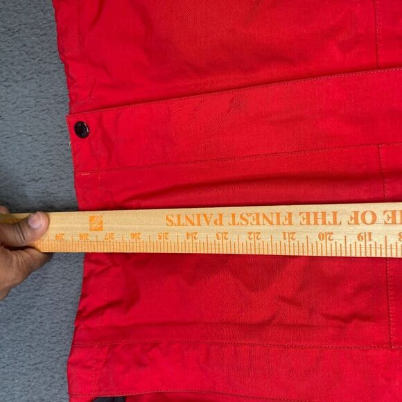 North Face Jacket Fleece Hyvent Mens M Red Black Packaway Hood - Picture 9 of 11